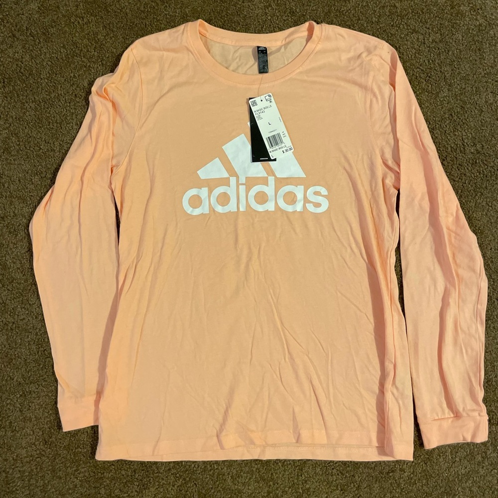 Pink Adidas Long Sleeve Tee